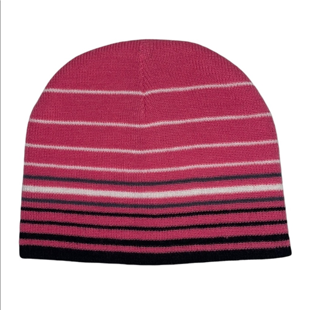 Pink, Black & White Colored Beanie